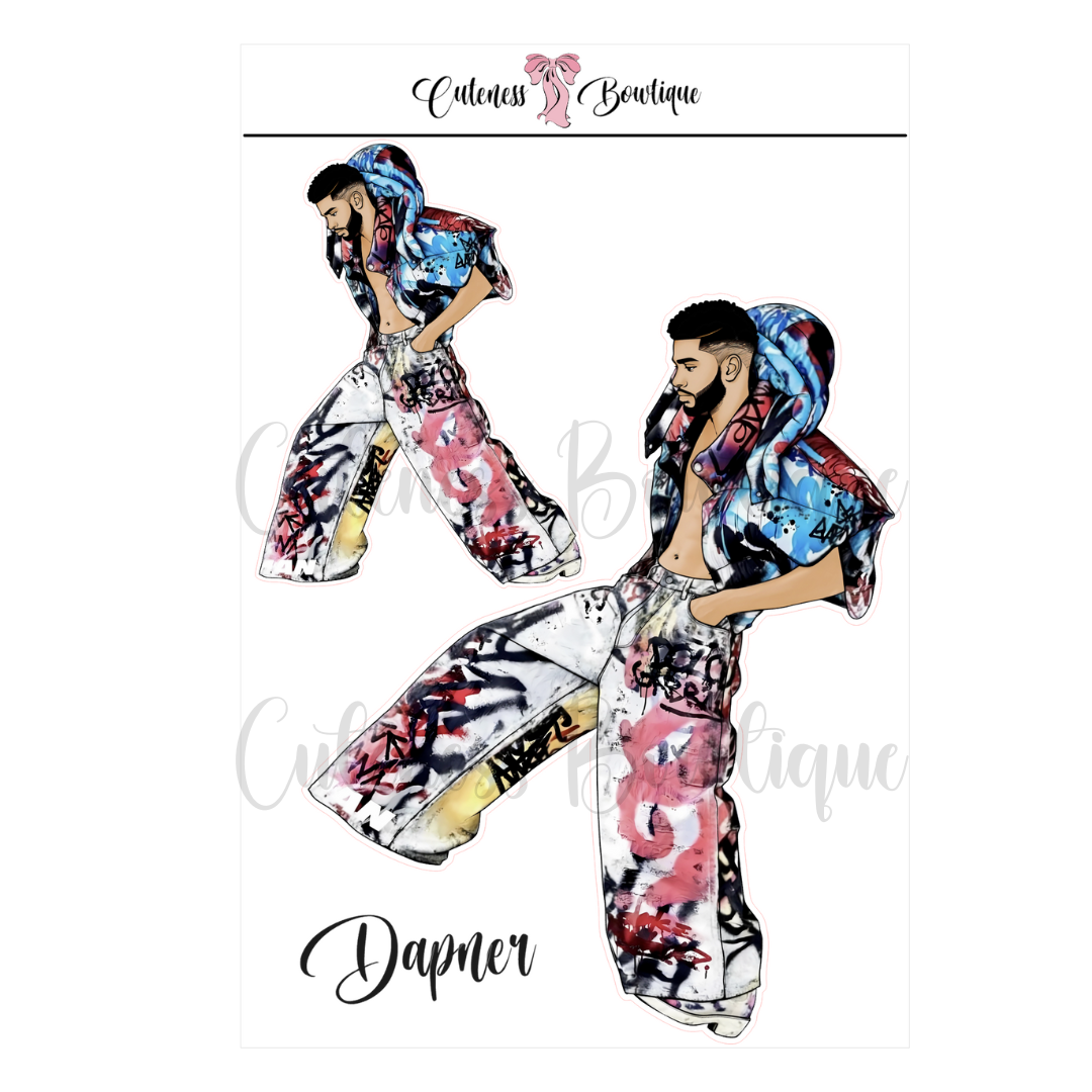 The  CUSTOM Cuteness Doll Collection Sticker Sheet | Cuteness Planner Stickers for Agendas, Planners, Notebooks, Dividers | DAPNER