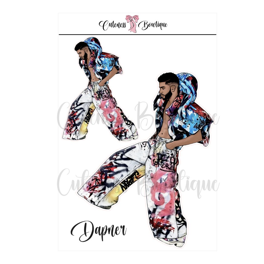 The  CUSTOM Cuteness Doll Collection Sticker Sheet | Cuteness Planner Stickers for Agendas, Planners, Notebooks, Dividers | DAPNER