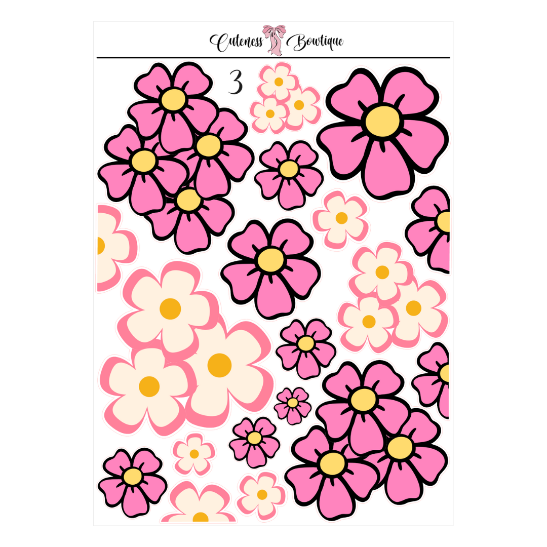 The Deco Elements Collection Sticker Sheet | Cuteness Planner Stickers for Agendas, Planners, Notebooks, Dividers | CLASSIC CUTENESS 90's Edition DECORATIVE ELEMENTS