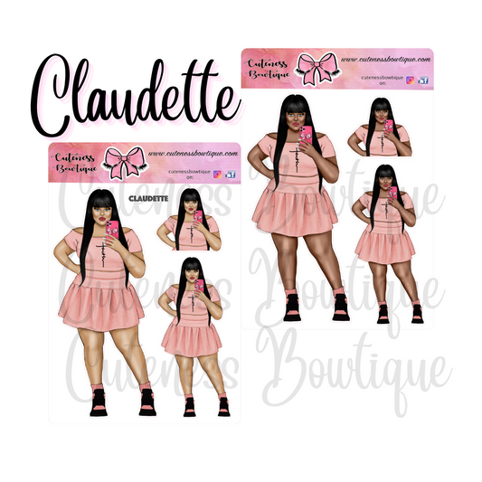 The CUSTOM Cuteness Doll Collection Sticker Sheet | Cuteness Planner Stickers for Agendas, Planners, Notebooks, Dividers | CLAUDETTE