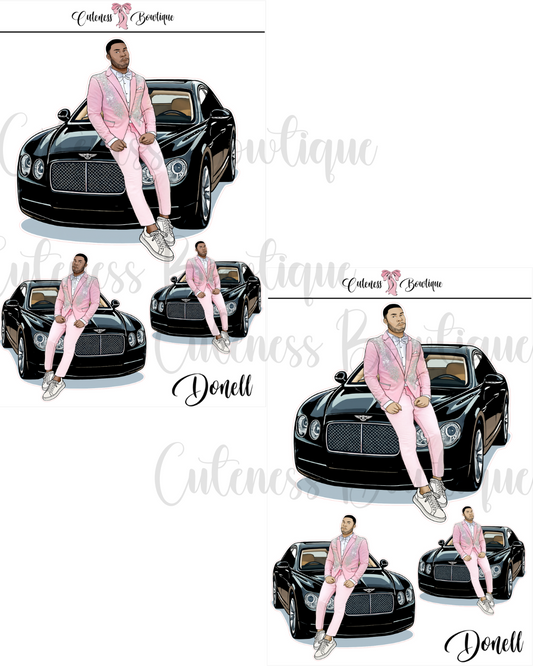 The  CUSTOM Cuteness Doll Collection Sticker Sheet | Cuteness Planner Stickers for Agendas, Planners, Notebooks, Dividers | DONELL