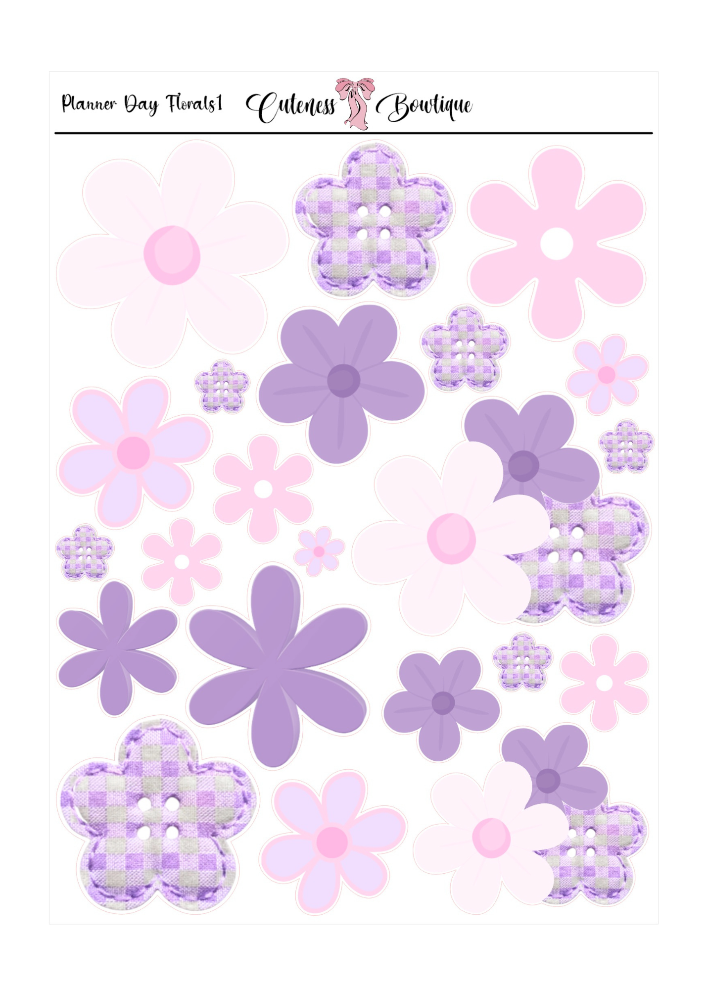 The Cuteness Doll Collection Sticker Sheet | Cuteness Planner Stickers for Agendas, Planners, Notebooks, Dividers | PLANNER DAYS