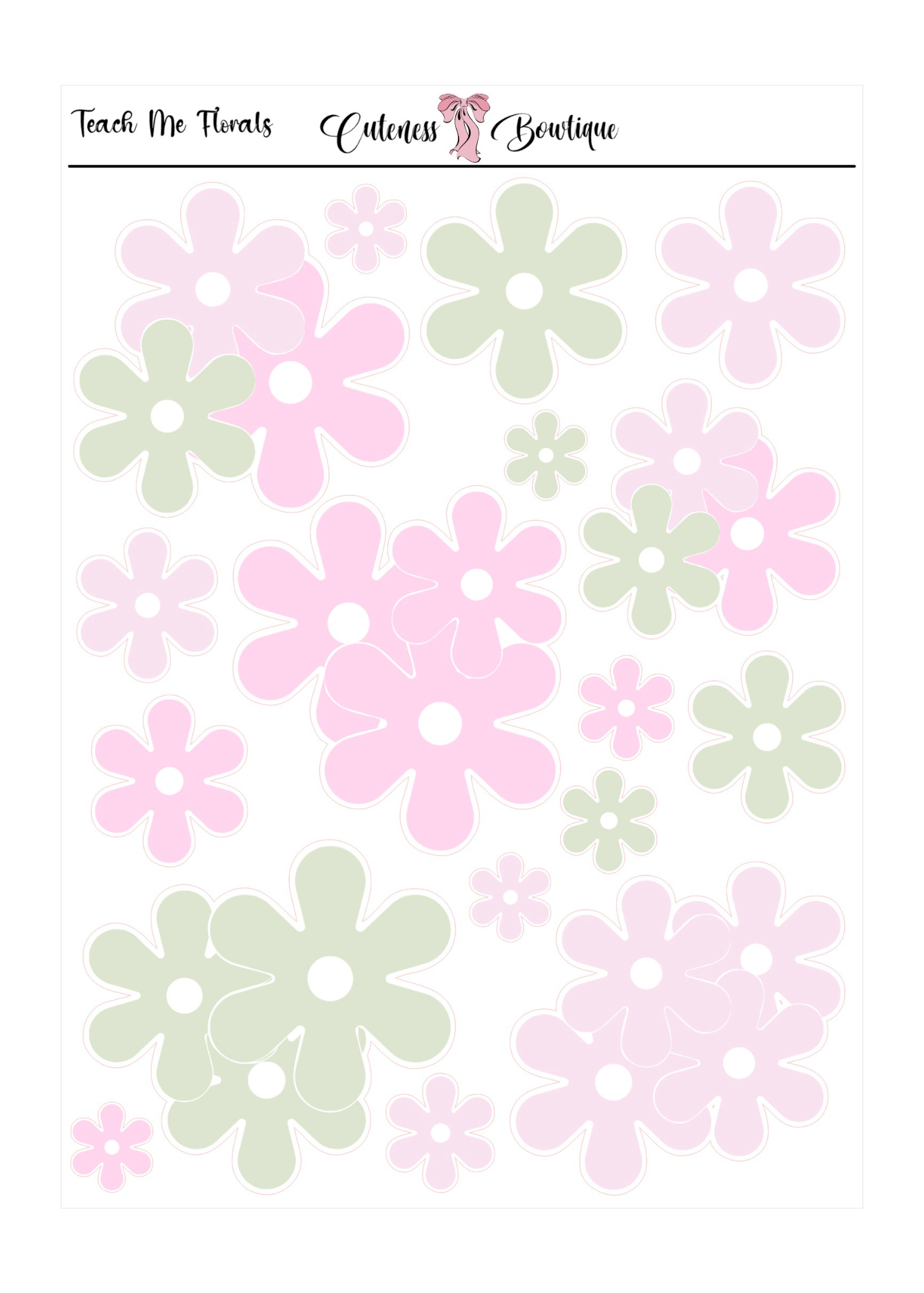 The Cuteness Doll Collection Sticker Sheet | Cuteness Planner Stickers for Agendas, Planners, Notebooks, Dividers | TEACH ME