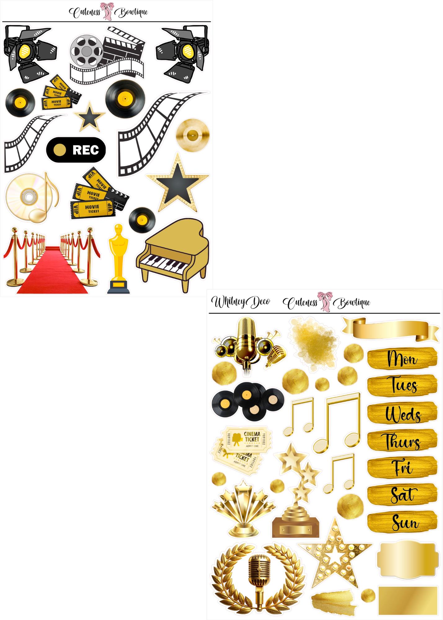 The Cuteness CUSTOM DOLLS & Journaling Sticker Sheet | Cuteness Planner Stickers for Agendas, Planners, Notebooks, Dividers |