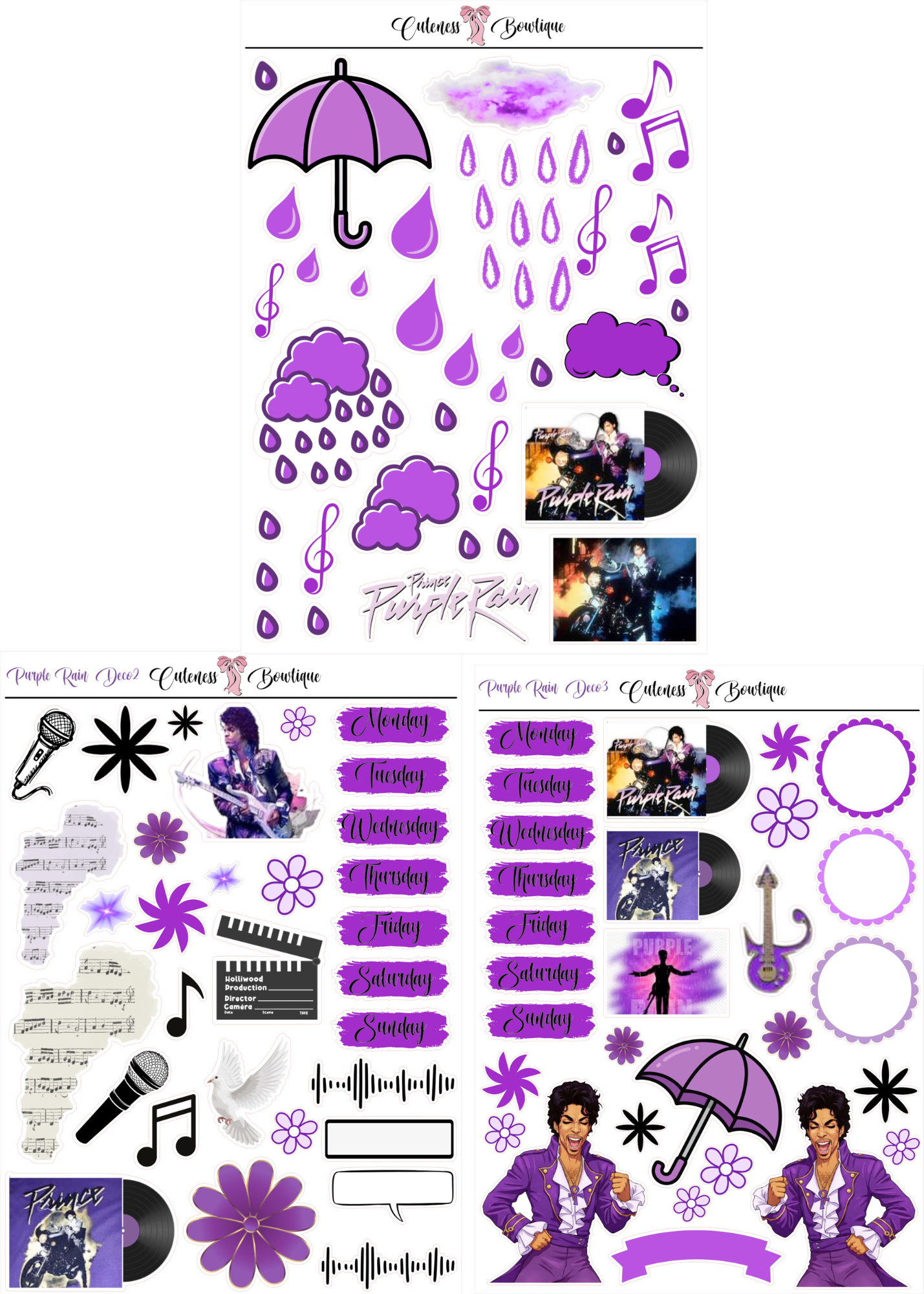 The Cuteness CUSTOM DOLLS & Journaling Sticker Sheet | Cuteness Planner Stickers for Agendas, Planners, Notebooks, Dividers |