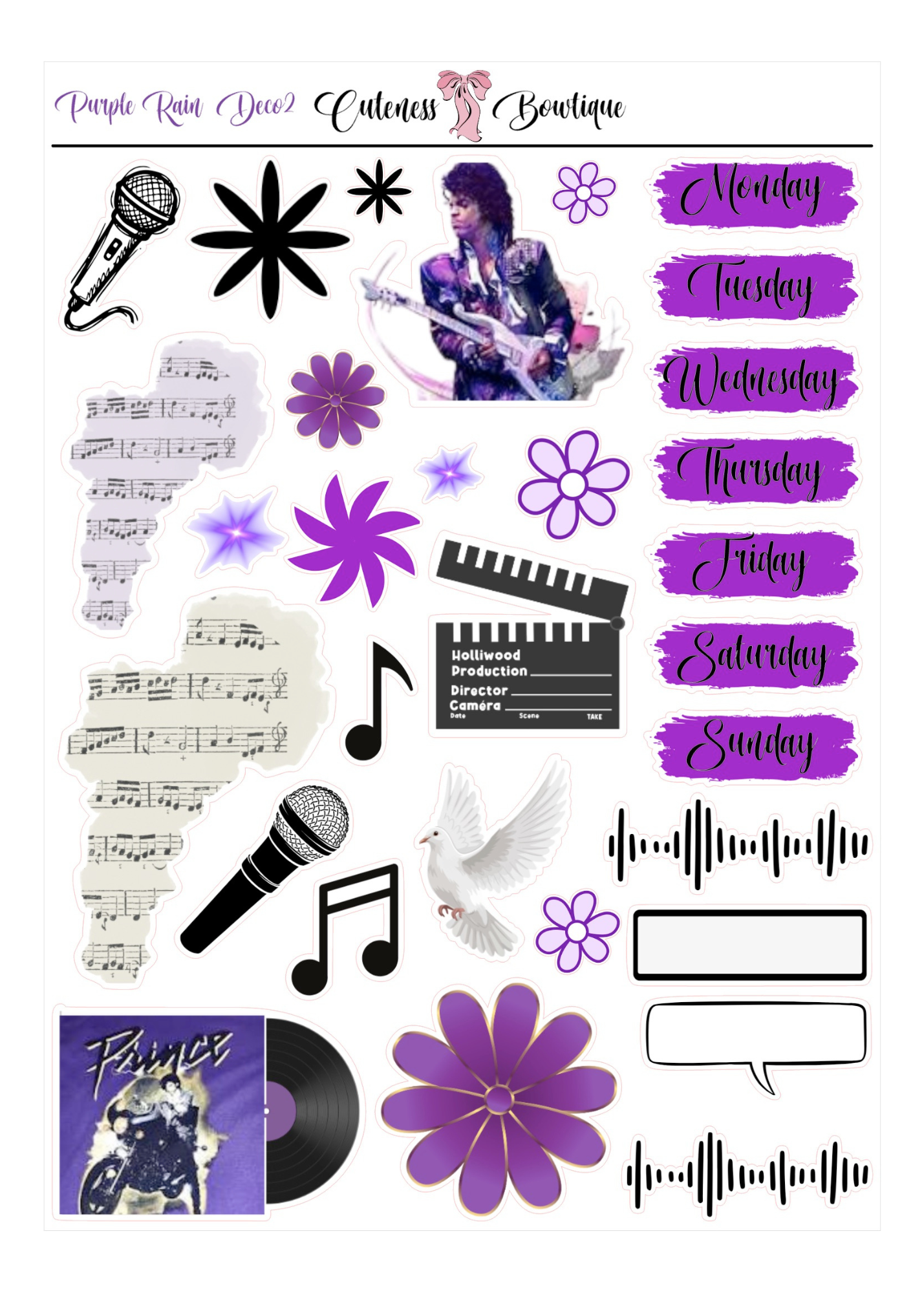 The Cuteness CUSTOM DOLLS & Journaling Sticker Sheet | Cuteness Planner Stickers for Agendas, Planners, Notebooks, Dividers |
