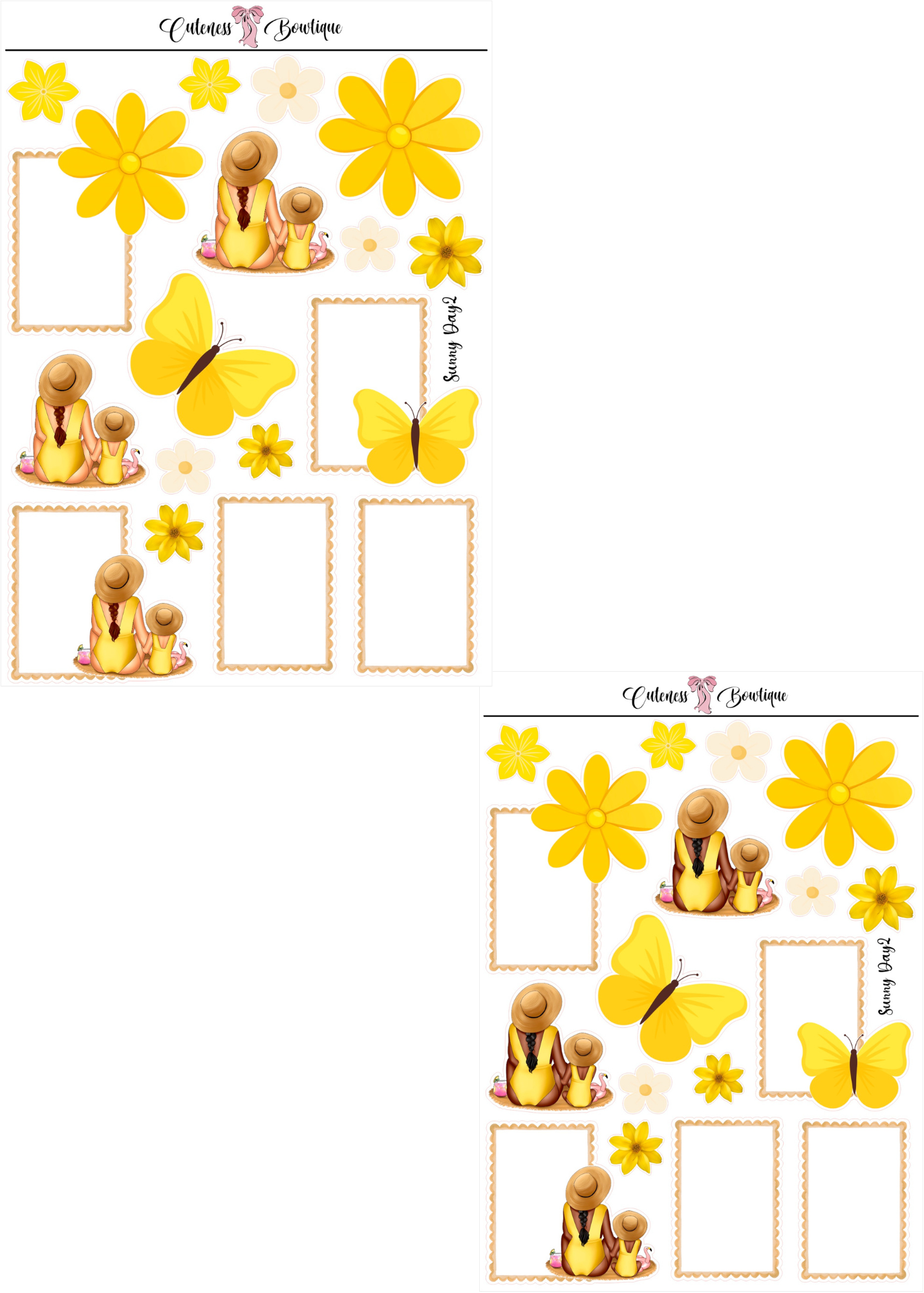 The Deco Elements Collection Sticker Sheet | Cuteness Planner Stickers for Agendas, Planners, Notebooks, Dividers | SUNNY DAYS