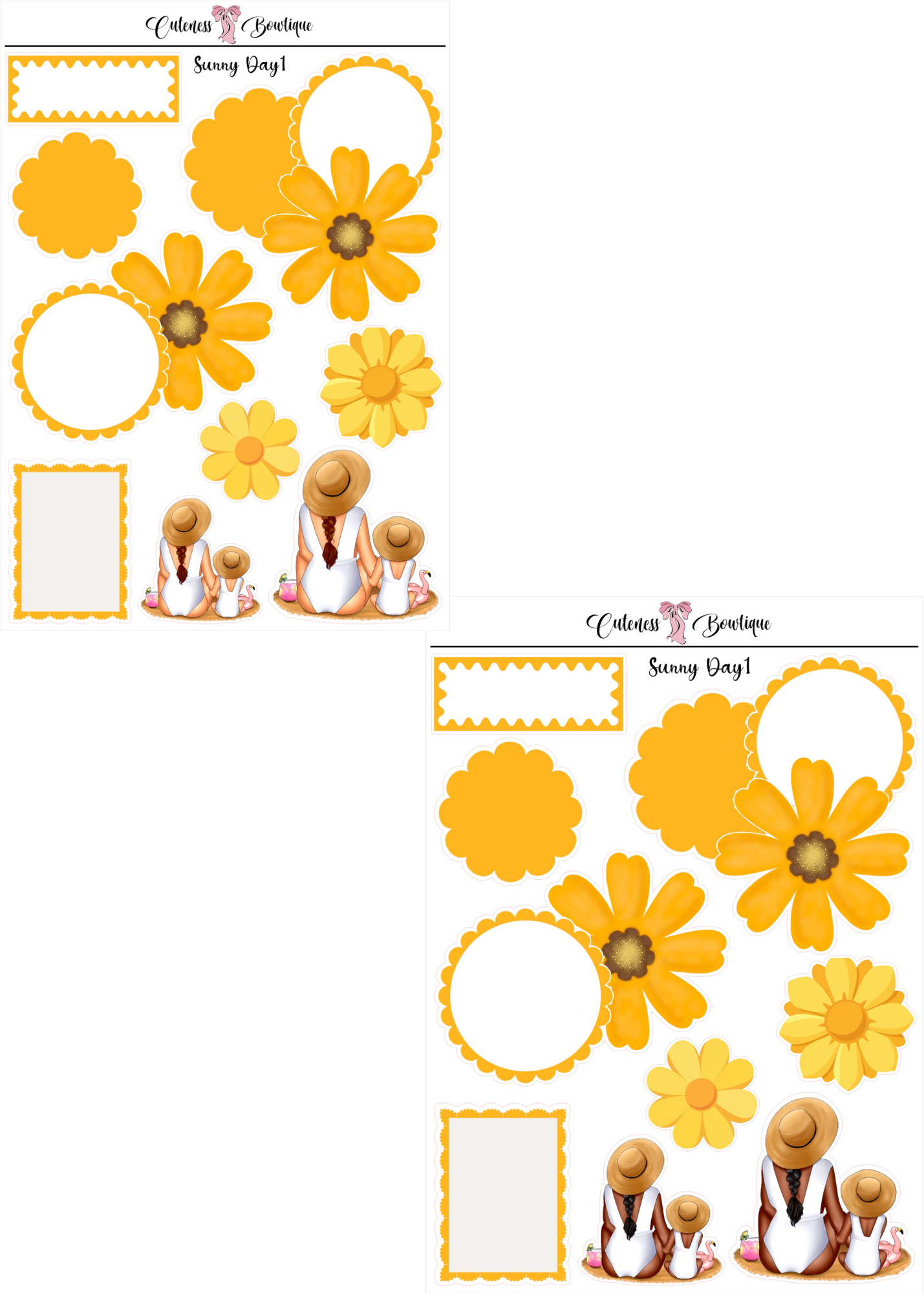 The Deco Elements Collection Sticker Sheet | Cuteness Planner Stickers for Agendas, Planners, Notebooks, Dividers | SUNNY DAYS