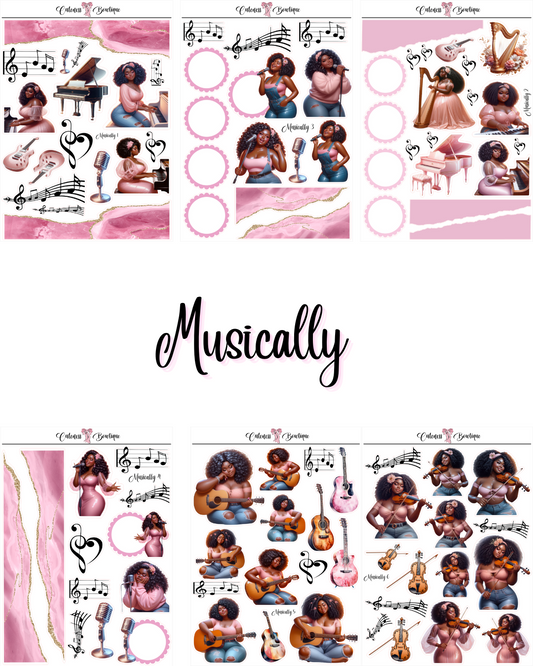The Cuteness Journaling  Sticker Sheet | Cuteness Planner Stickers for Agendas, Planners, Notebooks, Dividers | MUSICALLY