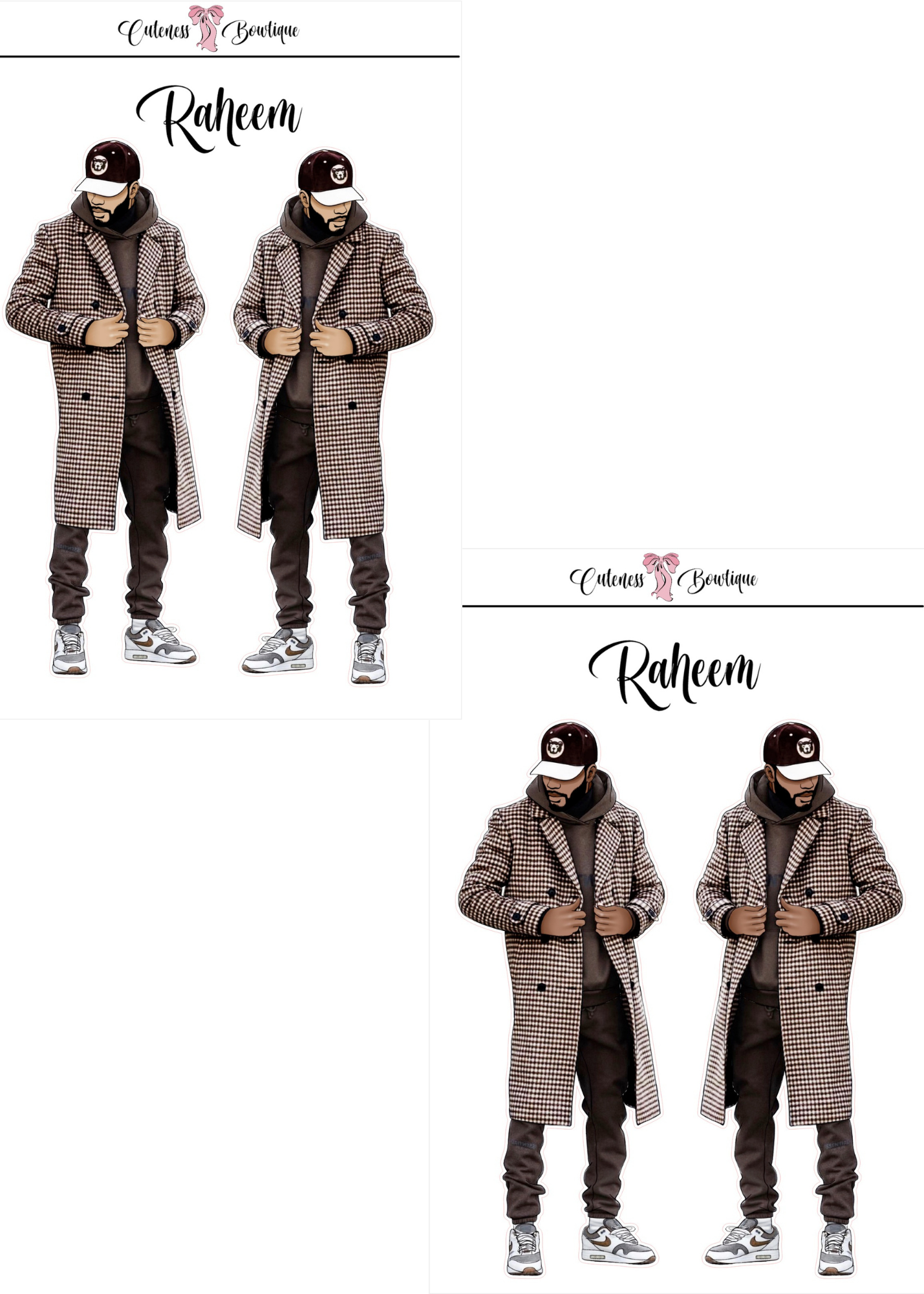  The Cuteness Squad Custom Sticker Sheet | Cuteness Planner Stickers for Agendas, Planners, Notebooks, Dividers | FLETCHER, GRANT, JAIMIE, JAMON, LUCAS, MEHKI, RAHEEM, THEO, TRISTIAN, NYKEEM