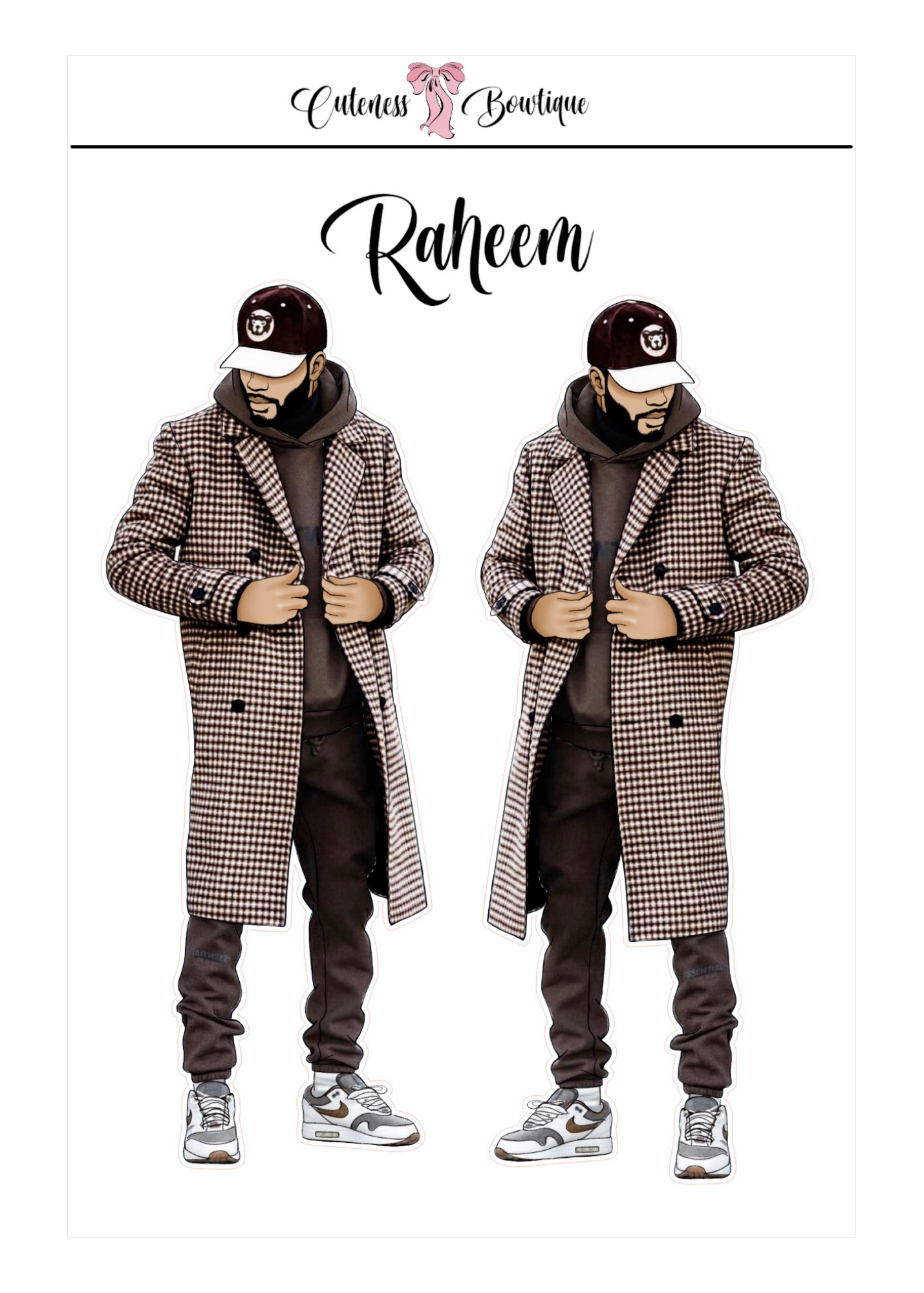  The Cuteness Squad Custom Sticker Sheet | Cuteness Planner Stickers for Agendas, Planners, Notebooks, Dividers | FLETCHER, GRANT, JAIMIE, JAMON, LUCAS, MEHKI, RAHEEM, THEO, TRISTIAN, NYKEEM