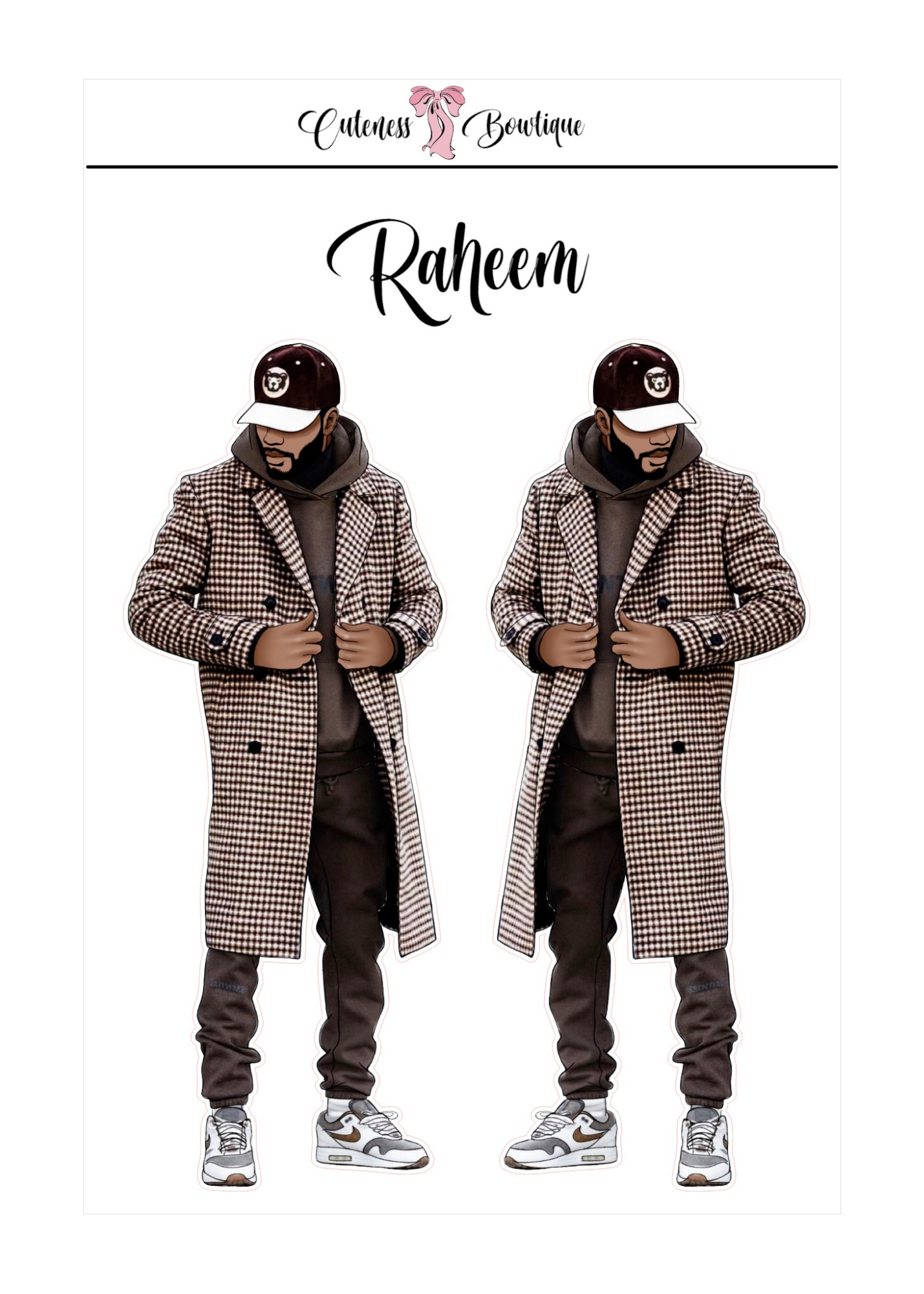  The Cuteness Squad Custom Sticker Sheet | Cuteness Planner Stickers for Agendas, Planners, Notebooks, Dividers | FLETCHER, GRANT, JAIMIE, JAMON, LUCAS, MEHKI, RAHEEM, THEO, TRISTIAN, NYKEEM