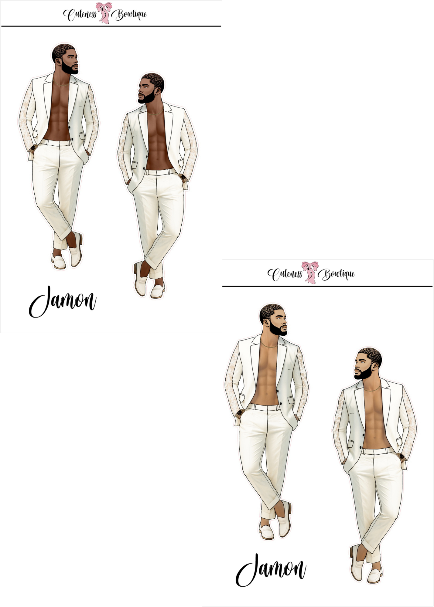  The Cuteness Squad Custom Sticker Sheet | Cuteness Planner Stickers for Agendas, Planners, Notebooks, Dividers | FLETCHER, GRANT, JAIMIE, JAMON, LUCAS, MEHKI, RAHEEM, THEO, TRISTIAN, NYKEEM