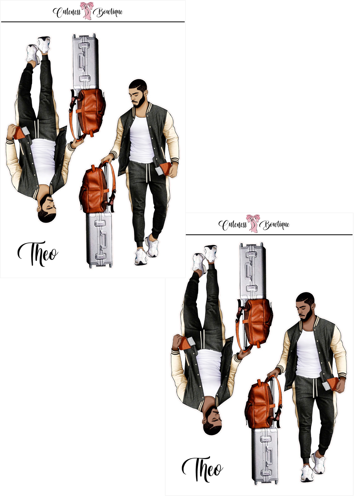  The Cuteness Squad Custom Sticker Sheet | Cuteness Planner Stickers for Agendas, Planners, Notebooks, Dividers | FLETCHER, GRANT, JAIMIE, JAMON, LUCAS, MEHKI, RAHEEM, THEO, TRISTIAN, NYKEEM