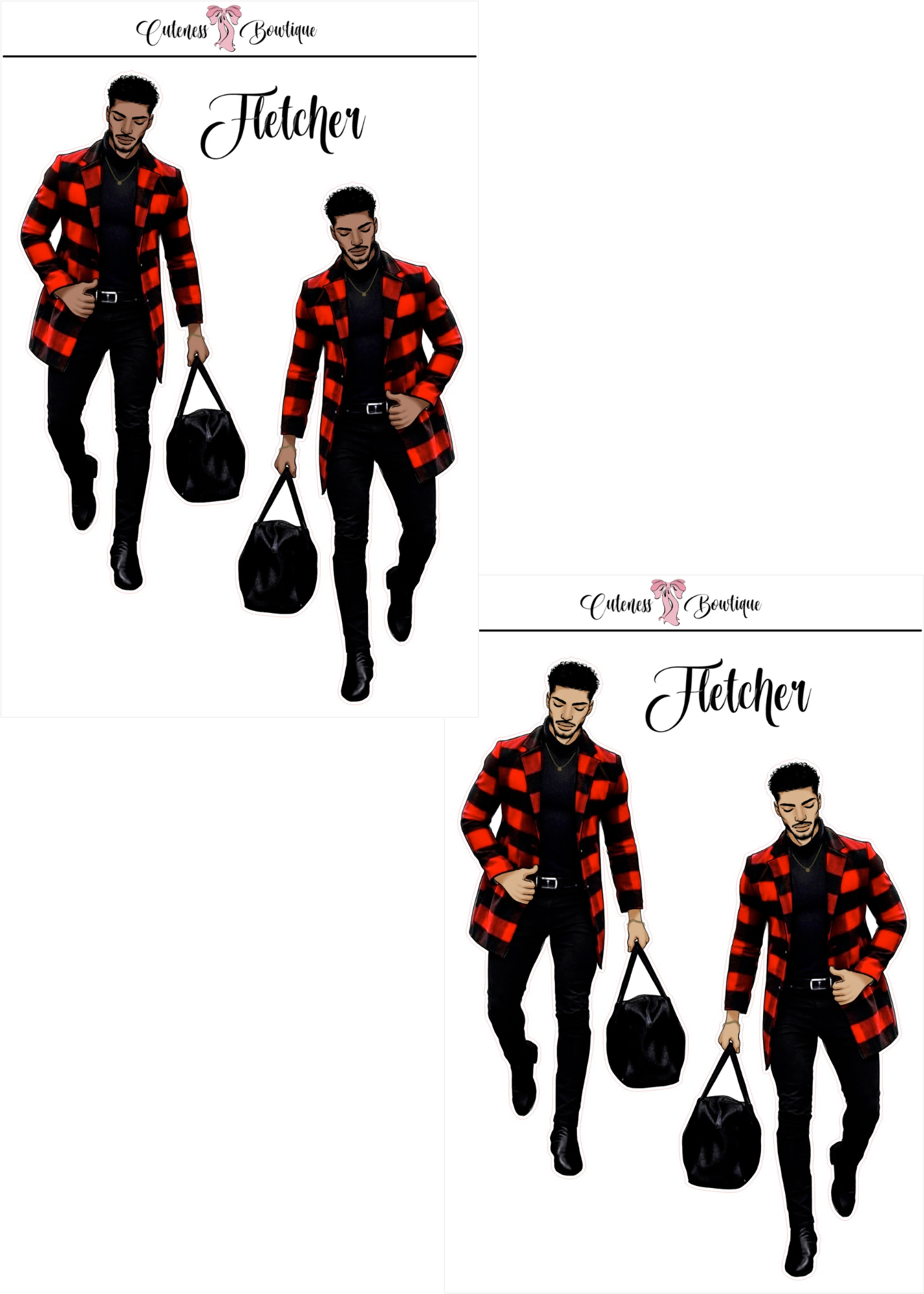  The Cuteness Squad Custom Sticker Sheet | Cuteness Planner Stickers for Agendas, Planners, Notebooks, Dividers | FLETCHER, GRANT, JAIMIE, JAMON, LUCAS, MEHKI, RAHEEM, THEO, TRISTIAN, NYKEEM