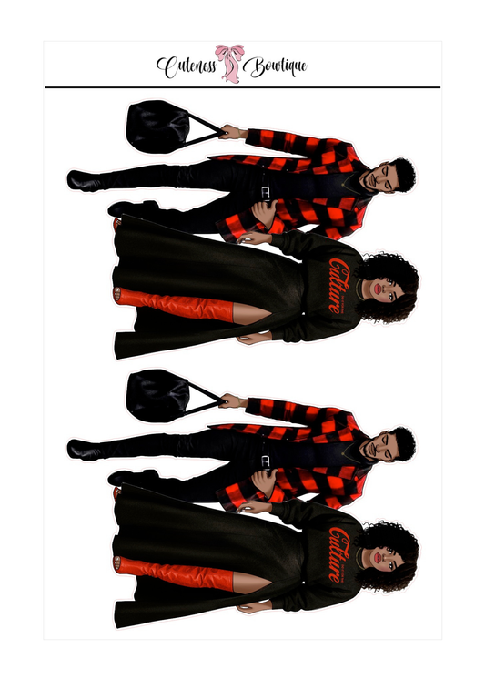 The  CUSTOM Cuteness Doll Collection Sticker Sheet | Cuteness Planner Stickers for Agendas, Planners, Notebooks, Dividers | FLETCHER & TARANA