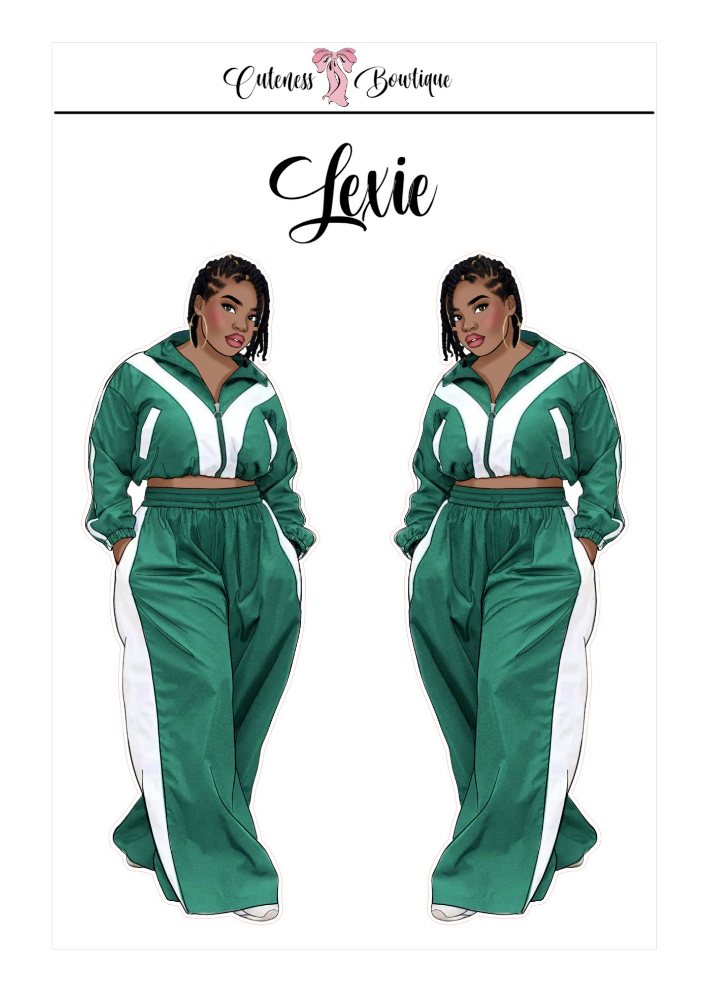 The  CUSTOM Cuteness Doll Collection Sticker Sheet | CHEYENNE, SAPPHIRE, LEXIE, FAITH, MISTY, JONELLE, PAYTON, ZARA, TARANA