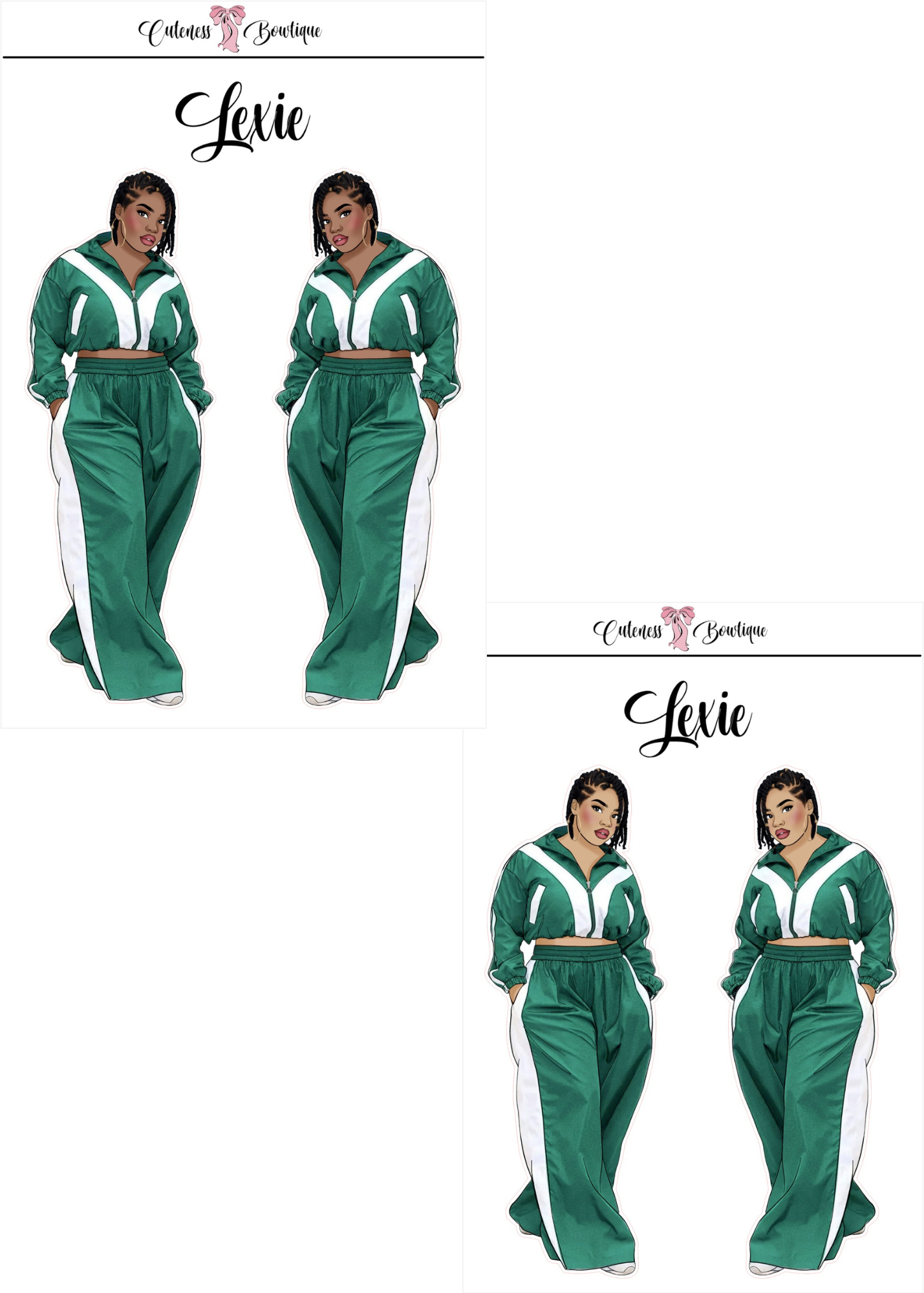 The  CUSTOM Cuteness Doll Collection Sticker Sheet | CHEYENNE, SAPPHIRE, LEXIE, FAITH, MISTY, JONELLE, PAYTON, ZARA, TARANA