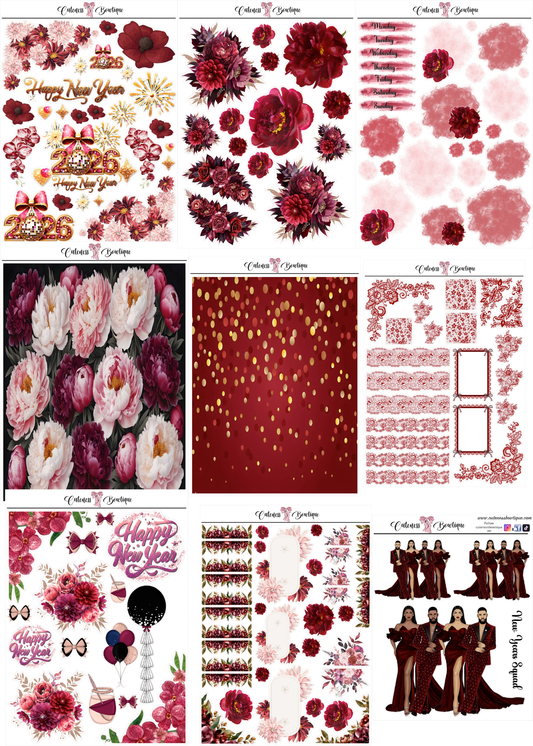 The Cuteness Journaling  Sticker Sheet | Cuteness Planner Stickers for Agendas, Planners, Notebooks, Dividers |