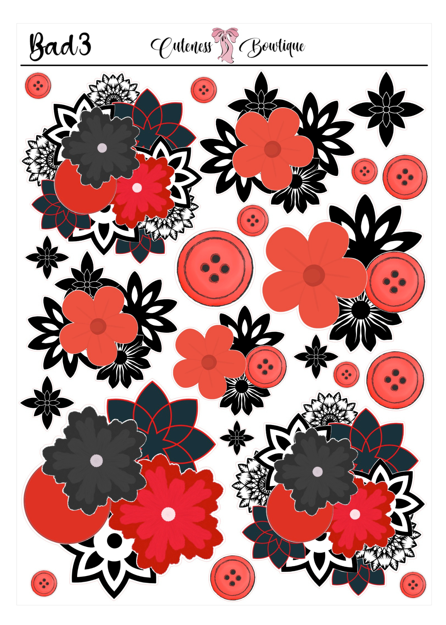 The Cuteness CUSTOM Doll Collection Sticker Sheet | Cuteness Planner Stickers for Agendas, Planners, Notebooks, Dividers | MICHAEL JACKSON WHO'S BAD COLLECTION