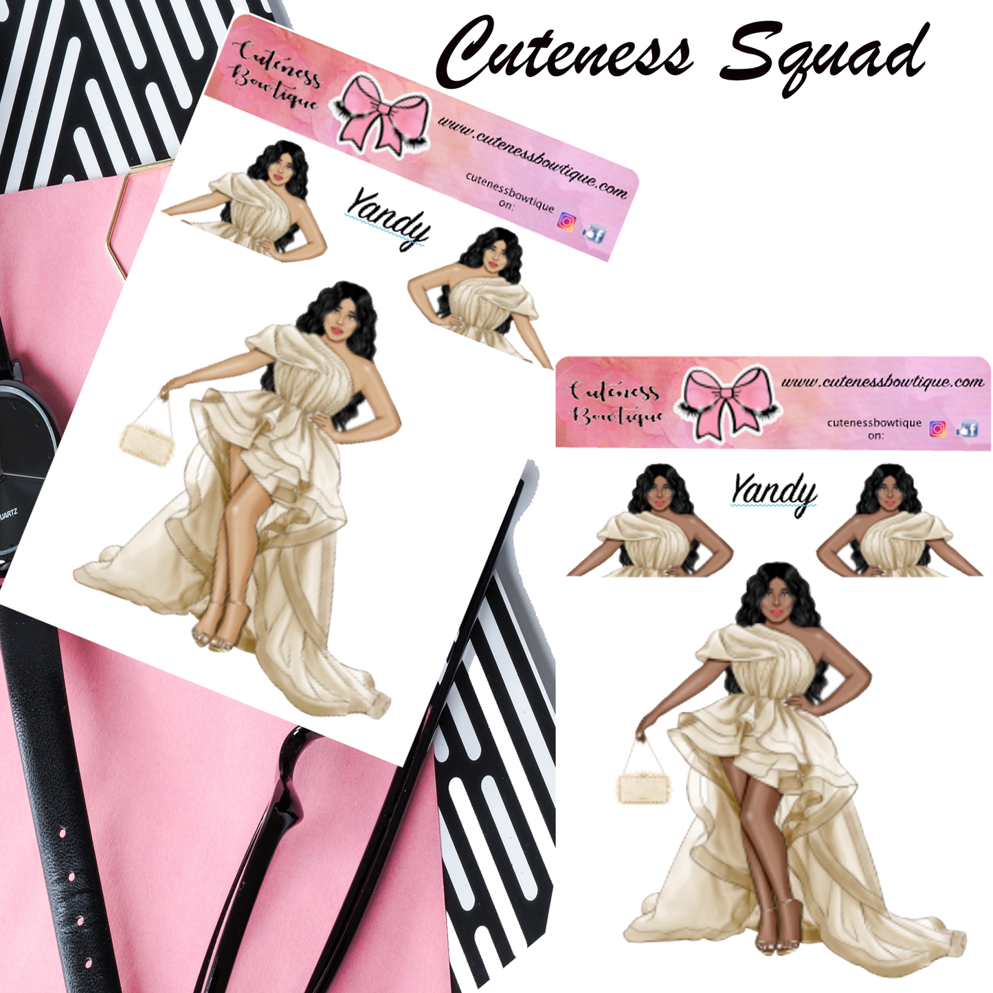 The Cuteness Squad Sticker Sheet | Cuteness Planner Stickers for Agendas, Planners, Notebooks, Dividers | YANDY