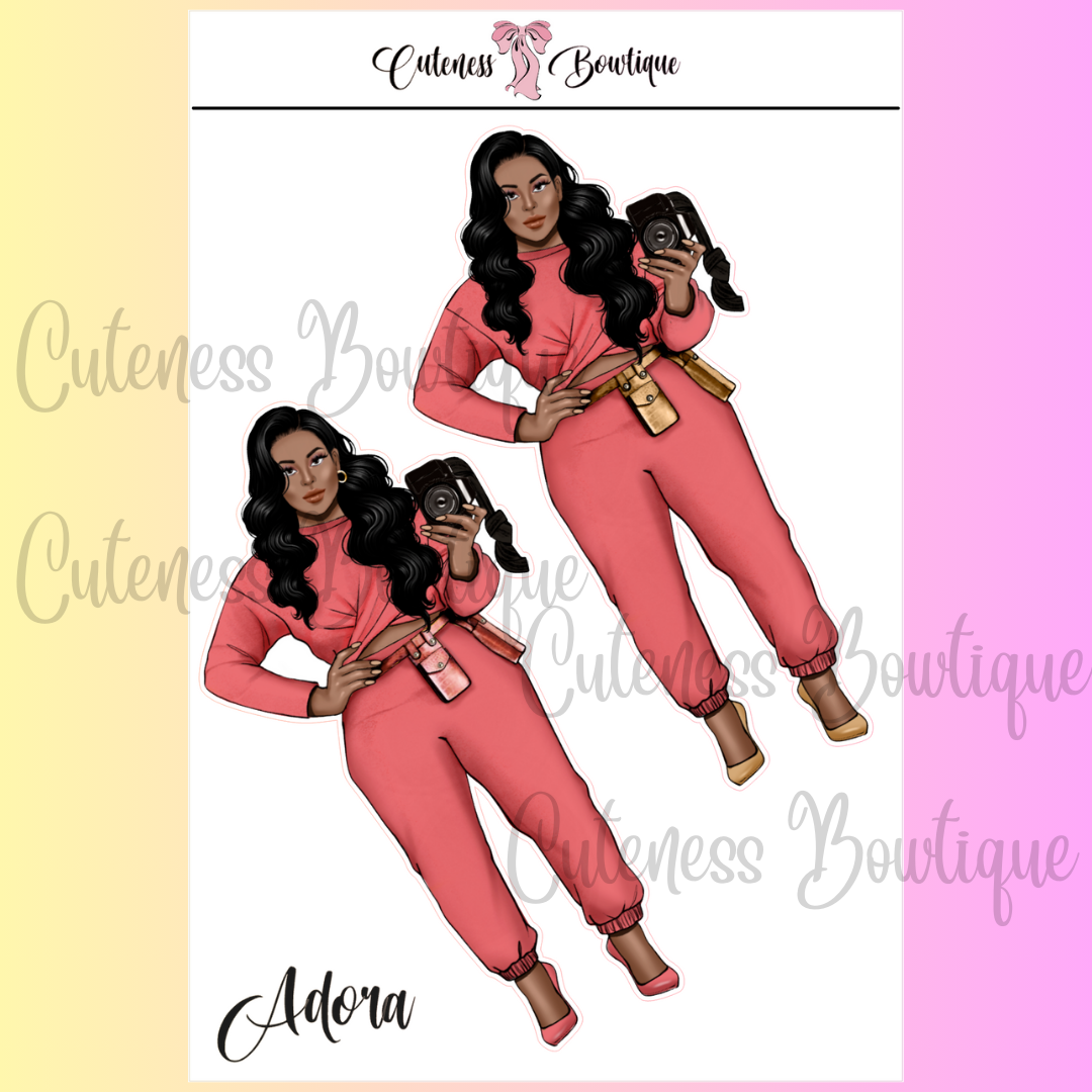 The  CUSTOM Cuteness Doll Collection Sticker Sheet | Cuteness Planner Stickers for Agendas, Planners, Notebooks, Dividers | ADORA