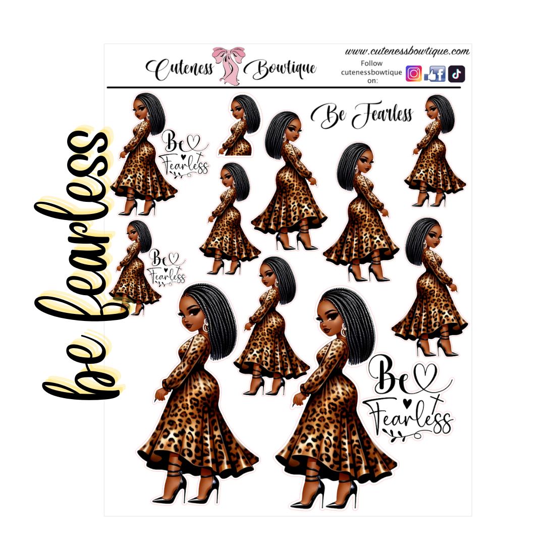 The Cuteness Bow peeps Mini Doll Collection Sticker Sheet | Cuteness Planner Stickers for Agendas, Planners, Notebooks, Dividers | CUTE TAY