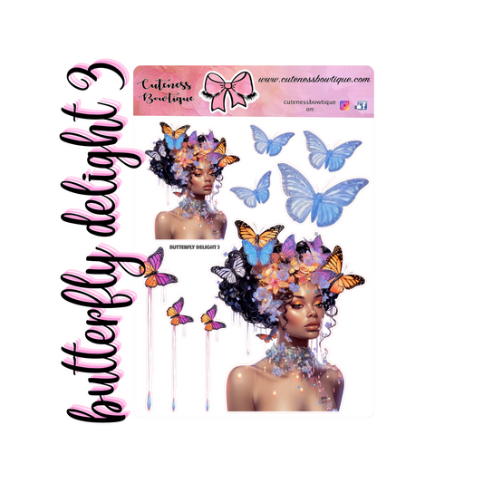 The Cuteness Doll Collection Sticker Sheet | Cuteness Planner Stickers for Agendas, Planners, Notebooks, Dividers | BUTTER DELIGHT 3