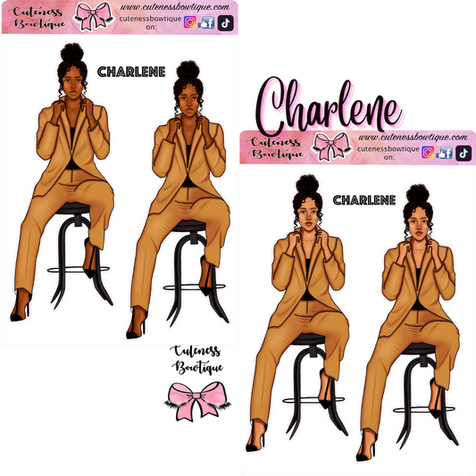 The Cuteness Doll Collection Sticker Sheet | Cuteness Planner Stickers for Agendas, Planners, Notebooks, Dividers | CHARLENE