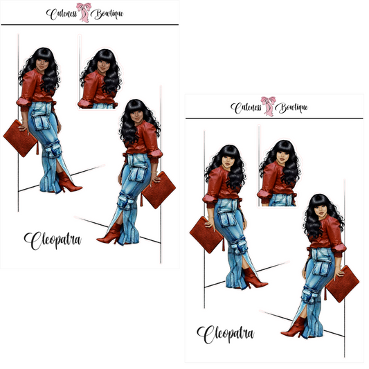 The Cuteness Squad Custom Sticker Sheet | Cuteness Planner Stickers for Agendas, Planners, Notebooks, Dividers | CLEOPATRA