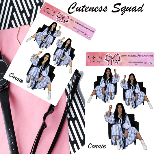 The Cuteness Squad Sticker Sheet | Cuteness Planner Stickers for Agendas, Planners, Notebooks, Dividers | CONNIE