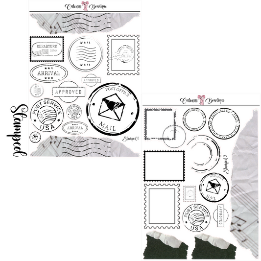 The Cuteness Journaling  Sticker Sheet | Cuteness Planner Stickers for Agendas, Planners, Notebooks, Dividers | STAMPED