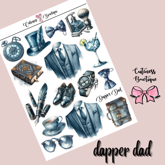 The Cuteness Doll Collection Sticker Sheet | Cuteness Planner Stickers for Agendas, Planners, Notebooks, Dividers | DAPPER DAD