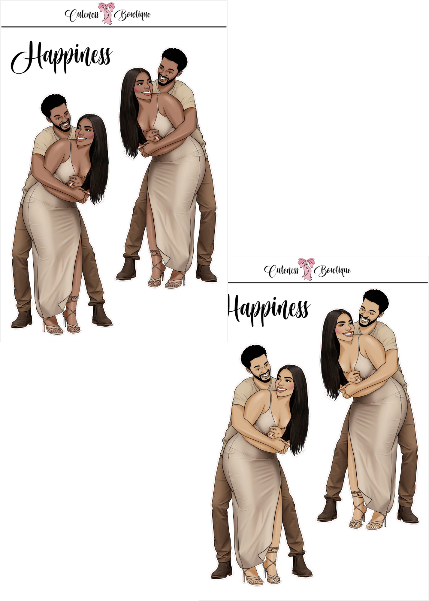 The  CUSTOM Cuteness Doll Collection Sticker Sheet | Cuteness Planner Stickers for Agendas, Planners, Notebooks, Dividers | SPRING INTO CUTENESS