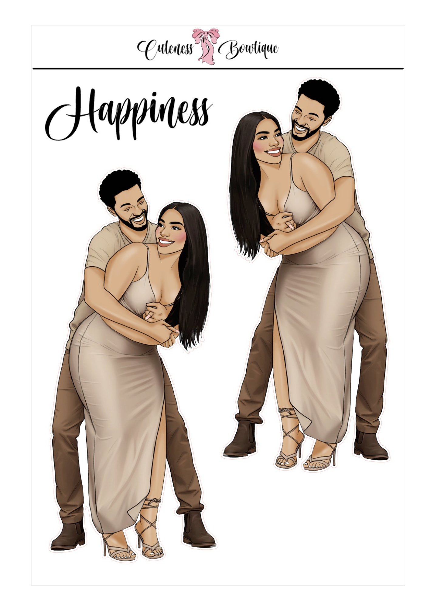 The  CUSTOM Cuteness Doll Collection Sticker Sheet | Cuteness Planner Stickers for Agendas, Planners, Notebooks, Dividers | SPRING INTO CUTENESS