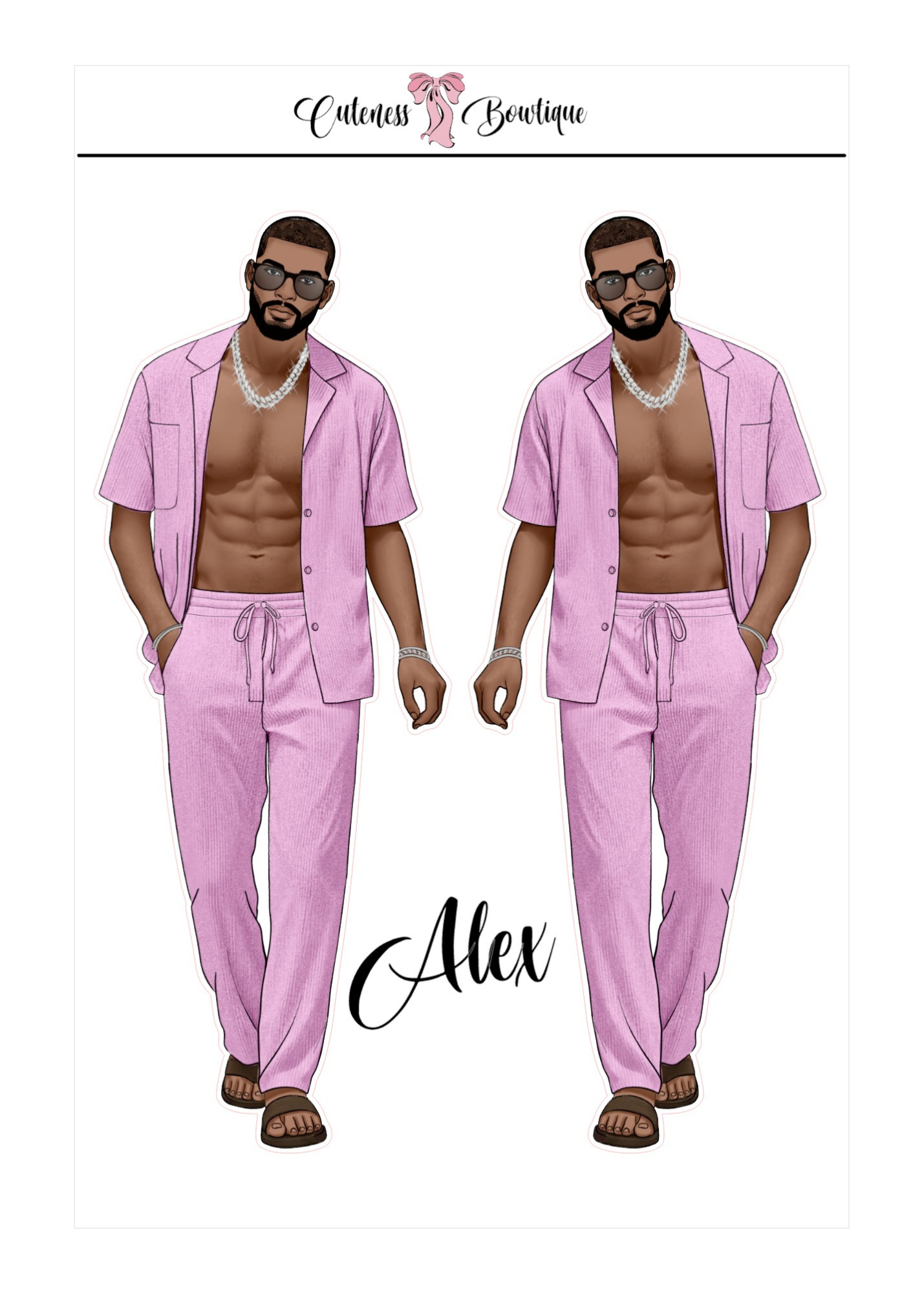 The  CUSTOM Cuteness Doll Collection Sticker Sheet | Cuteness Planner Stickers for Agendas, Planners, Notebooks, Dividers | SPRING INTO CUTENESS