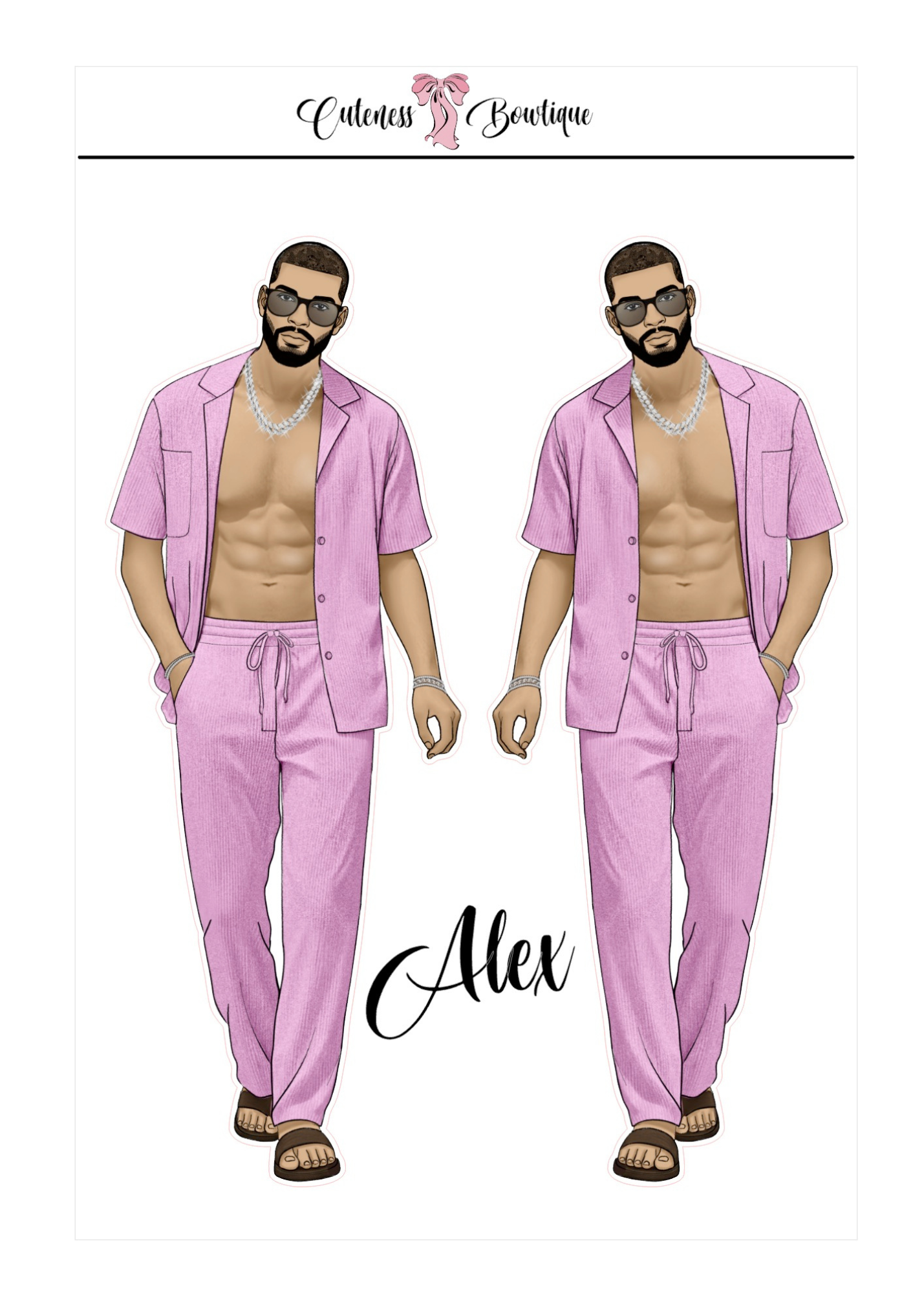 The  CUSTOM Cuteness Doll Collection Sticker Sheet | Cuteness Planner Stickers for Agendas, Planners, Notebooks, Dividers | SPRING INTO CUTENESS