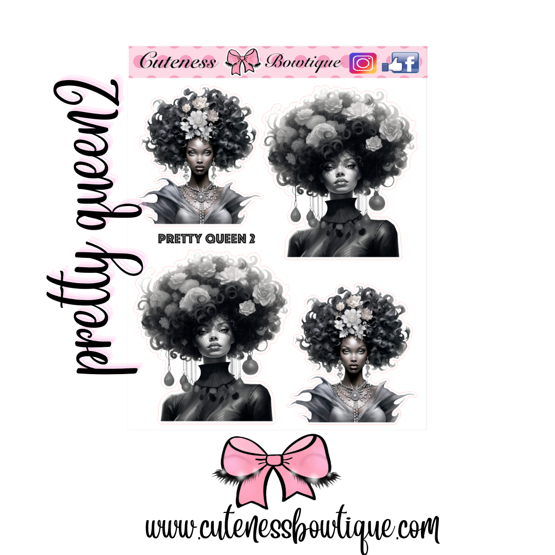 The Cuteness Doll Collection Sticker Sheet | Cuteness Planner Stickers for Agendas, Planners, Notebooks, Dividers | PRETTY QUEENS VOL. 1~4