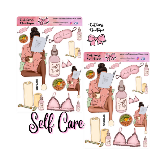 The Cuteness Doll Collection Sticker Sheet | Cuteness Planner Stickers for Agendas, Planners, Notebooks, Dividers | SELF CARE