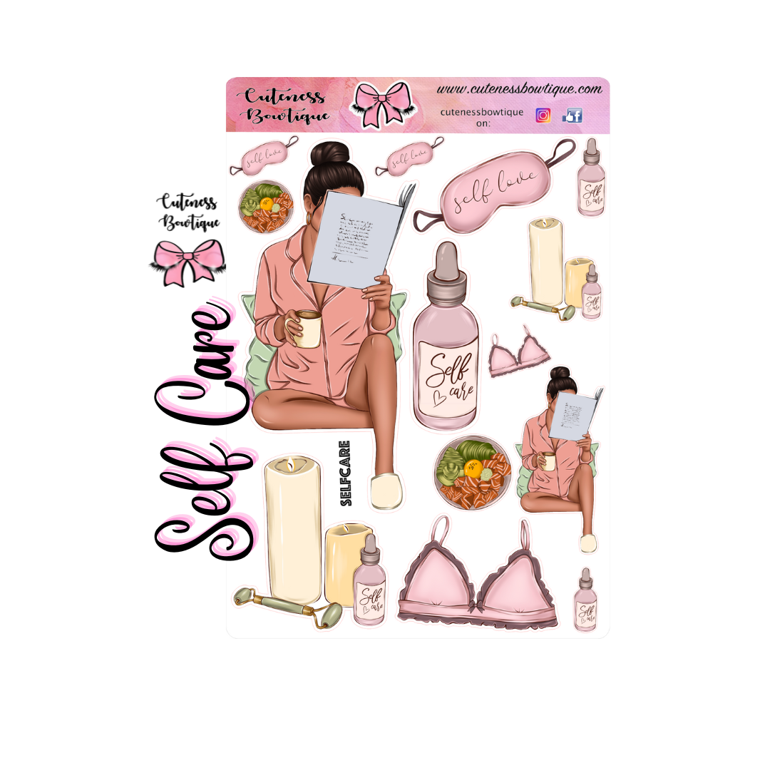 The Cuteness Doll Collection Sticker Sheet | Cuteness Planner Stickers for Agendas, Planners, Notebooks, Dividers | SELF CARE