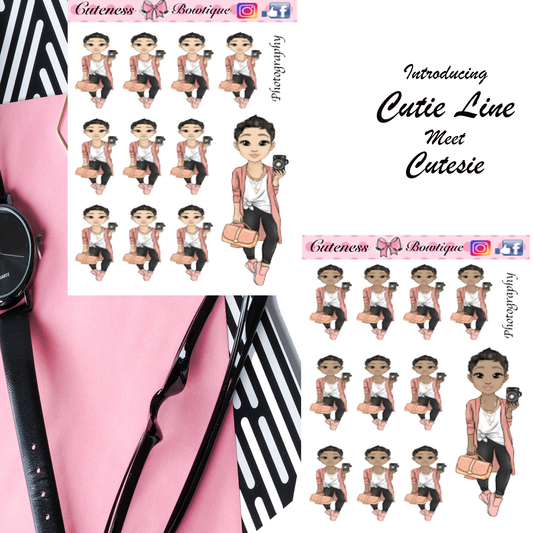 The Cutie Line Icon Sticker Sheet | Cuteness Planner Stickers for Agendas, Planners, Notebooks, Dividers | PHOTOGRAPHY