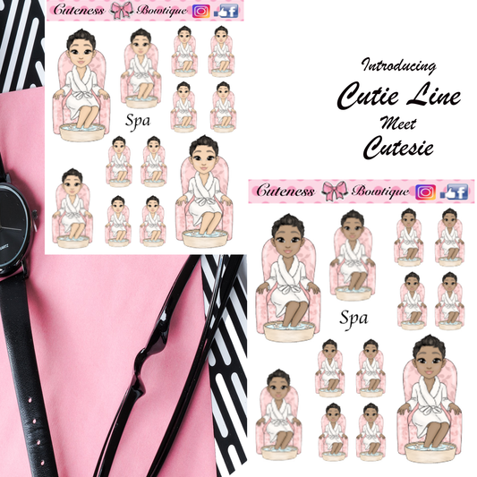 The Cutie Line Icon Sticker Sheet | Cuteness Planner Stickers for Agendas, Planners, Notebooks, Dividers |  CUTESIE SPA