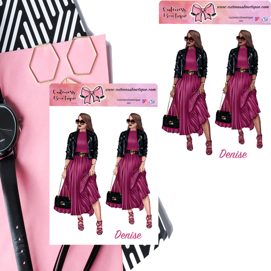 The Cuteness Doll Collection Sticker Sheet | Cuteness Planner Stickers for Agendas, Planners, Notebooks, Dividers | DENISE