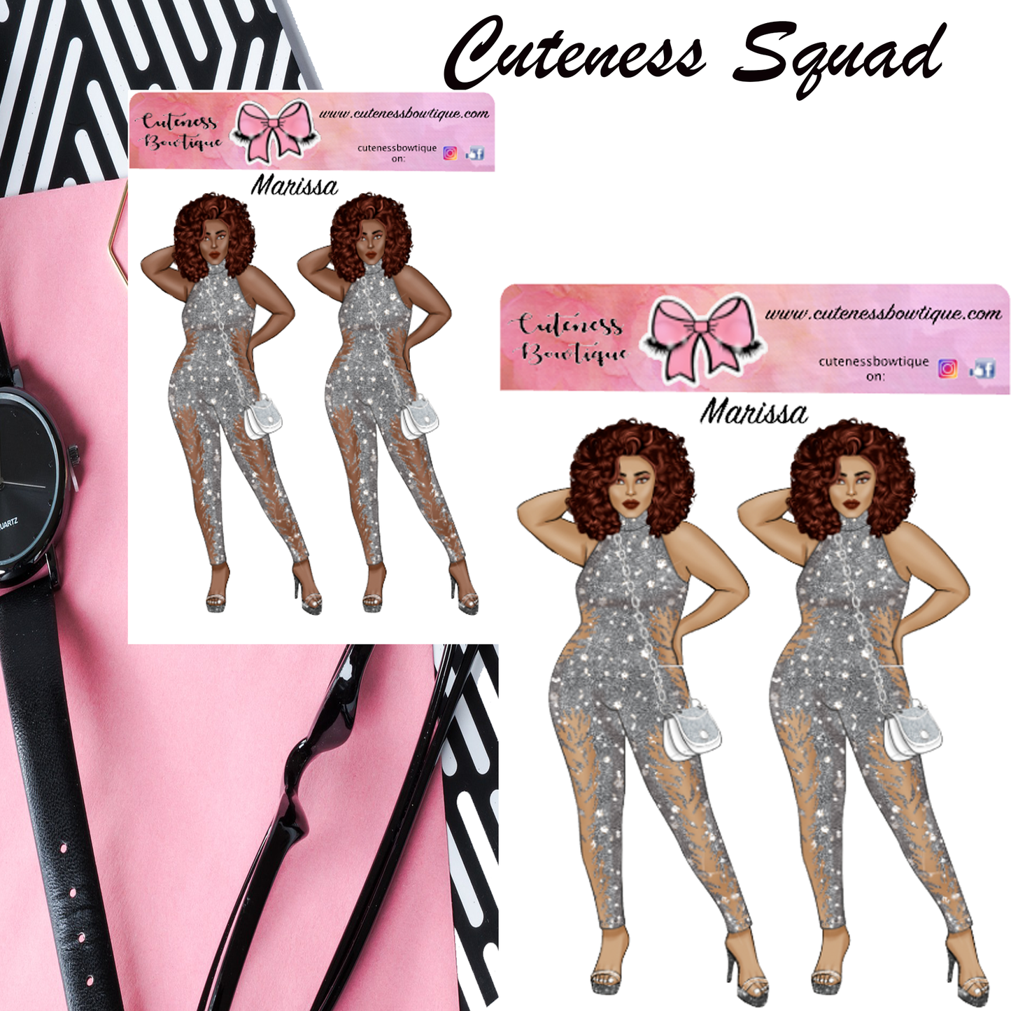 The Cuteness Squad Sticker Sheet | Cuteness Planner Stickers for Agendas, Planners, Notebooks, Dividers | MARISSA