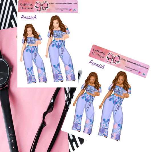 The Cuteness Doll Collection Sticker Sheet | Cuteness Planner Stickers for Agendas, Planners, Notebooks, Dividers | PARRISH