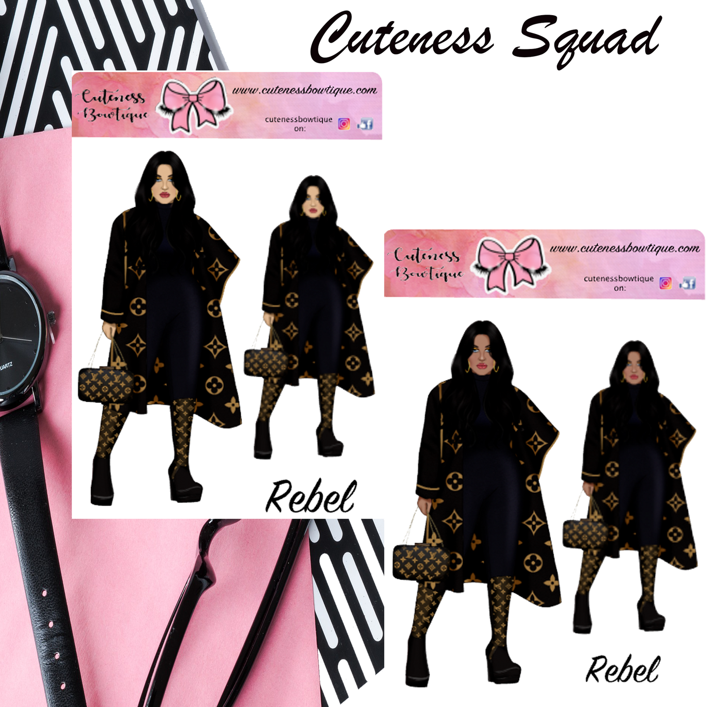 The Cuteness Squad Sticker Sheet | Cuteness Planner Stickers for Agendas, Planners, Notebooks, Dividers | REBEL