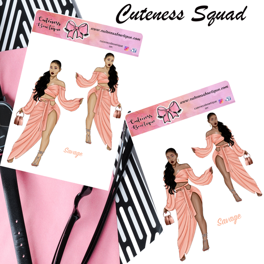 The Cuteness Squad Sticker Sheet | Cuteness Planner Stickers for Agendas, Planners, Notebooks, Dividers | SAVAGE