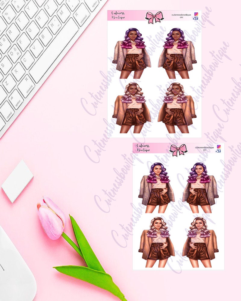 The Cuteness Doll Collection Sticker Sheet | Cuteness Planner Stickers ...