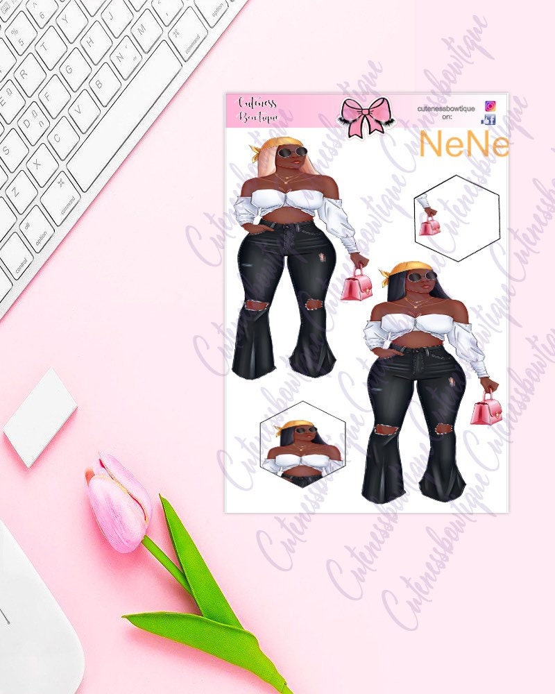 The Cuteness Doll Collection Sticker Sheet | Cuteness Planner Stickers for Agendas, Planners, Notebooks, Dividers | NENE