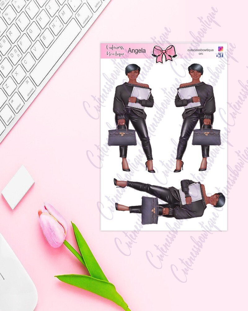 Cuteness Planner Doll Sticker Sheet | Angela